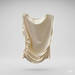 Satin Cowl Neck Tank Top Champagne / Soft Gold thumbnail